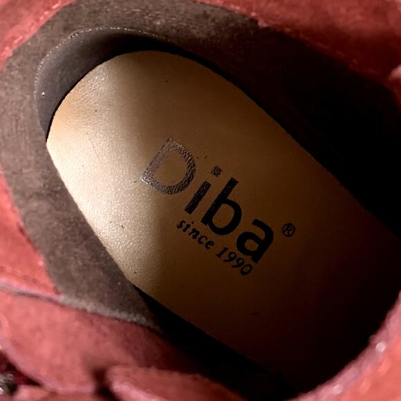 NEW Diba Blake Lace Up Suede Wedge Boots Booties in Burgundy - Picture 7 of 7